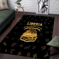 Liberia Vai Syllabary Heritage Area Rug National Emblem Golden Style - Wonder Print Shop