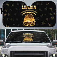 Liberia Vai Syllabary Heritage Auto Sun Shade National Emblem Golden Style - Wonder Print Shop