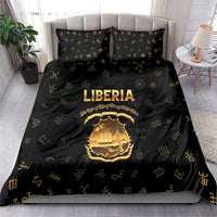 Liberia Vai Syllabary Heritage Bedding Set National Emblem Golden Style - Wonder Print Shop