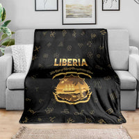 Liberia Vai Syllabary Heritage Blanket National Emblem Golden Style - Wonder Print Shop