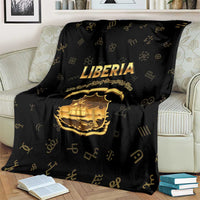 Liberia Vai Syllabary Heritage Blanket National Emblem Golden Style - Wonder Print Shop