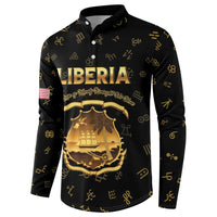Personalized Liberia Vai Syllabary Heritage Button Sweatshirt National Emblem Golden Style - Wonder Print Shop
