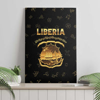 Liberia Vai Syllabary Heritage Canvas Wall Art National Emblem Golden Style - Wonder Print Shop