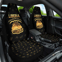 Liberia Vai Syllabary Heritage Car Seat Cover National Emblem Golden Style - Wonder Print Shop