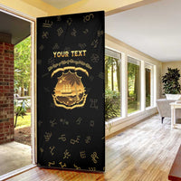 Personalized Liberia Vai Syllabary Heritage Door Cover National Emblem Golden Style - Wonder Print Shop
