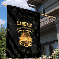 Liberia Vai Syllabary Heritage Garden Flag National Emblem Golden Style - Wonder Print Shop