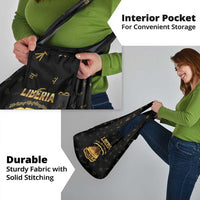 Liberia Vai Syllabary Heritage Grocery Bag National Emblem Golden Style - Wonder Print Shop