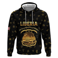 Personalized Liberia Vai Syllabary Heritage Hoodie National Emblem Golden Style - Wonder Print Shop