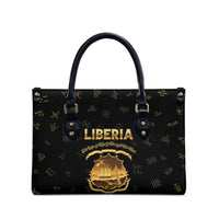 Liberia Vai Syllabary Heritage Leather Bag National Emblem Golden Style - Wonder Print Shop