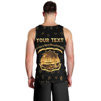Personalized Liberia Vai Syllabary Heritage Men Tank Top National Emblem Golden Style - Wonder Print Shop