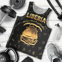 Personalized Liberia Vai Syllabary Heritage Men Tank Top National Emblem Golden Style - Wonder Print Shop