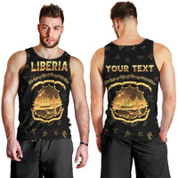 Personalized Liberia Vai Syllabary Heritage Men Tank Top National Emblem Golden Style - Wonder Print Shop
