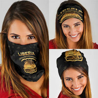 Liberia Vai Syllabary Heritage Neck Gaiter National Emblem Golden Style - Wonder Print Shop