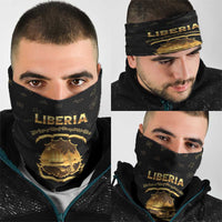 Liberia Vai Syllabary Heritage Neck Gaiter National Emblem Golden Style - Wonder Print Shop