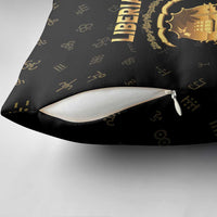 Liberia Vai Syllabary Heritage Pillow Cover National Emblem Golden Style - Wonder Print Shop