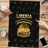 Liberia Vai Syllabary Heritage Puzzle National Emblem Golden Style - Wonder Print Shop