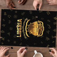 Liberia Vai Syllabary Heritage Puzzle National Emblem Golden Style - Wonder Print Shop