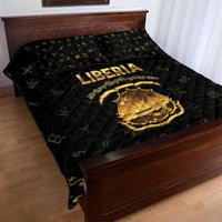 Liberia Vai Syllabary Heritage Quilt Bed Set National Emblem Golden Style - Wonder Print Shop