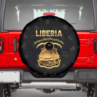 Liberia Vai Syllabary Heritage Spare Tire Cover National Emblem Golden Style - Wonder Print Shop