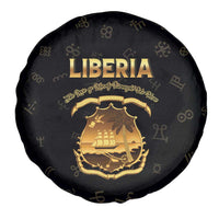 Liberia Vai Syllabary Heritage Spare Tire Cover National Emblem Golden Style - Wonder Print Shop