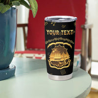 Personalized Liberia Vai Syllabary Heritage Tumbler Cup National Emblem Golden Style - Wonder Print Shop