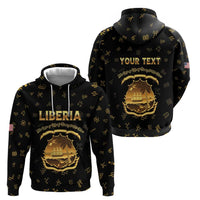 Personalized Liberia Vai Syllabary Heritage Zip Hoodie National Emblem Golden Style - Wonder Print Shop