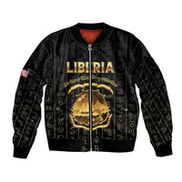 Personalized Liberia Vai Syllabary Vertical Pattern Bomber Jacket - Wonder Print Shop