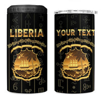 Personalized Liberia Vai Syllabary Vertical Pattern 4 in 1 Can Cooler Tumbler - Wonder Print Shop