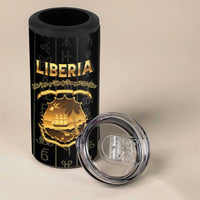 Personalized Liberia Vai Syllabary Vertical Pattern 4 in 1 Can Cooler Tumbler - Wonder Print Shop