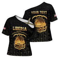 Personalized Liberia Vai Syllabary Vertical Pattern Cross Shoulder Shirt - Wonder Print Shop