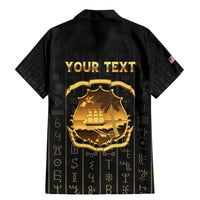 Personalized Liberia Vai Syllabary Vertical Pattern Family Matching Mermaid Dress and Hawaiian Shirt - Wonder Print Shop