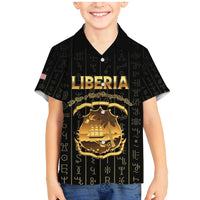 Personalized Liberia Vai Syllabary Vertical Pattern Family Matching Mermaid Dress and Hawaiian Shirt - Wonder Print Shop