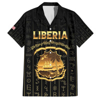 Personalized Liberia Vai Syllabary Vertical Pattern Family Matching Off The Shoulder Long Sleeve Dress and Hawaiian Shirt - Wonder Print Shop
