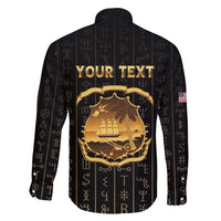 Personalized Liberia Vai Syllabary Vertical Pattern Family Matching Puletasi and Hawaiian Shirt - Wonder Print Shop