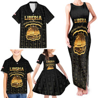 Personalized Liberia Vai Syllabary Vertical Pattern Family Matching Tank Maxi Dress and Hawaiian Shirt - Wonder Print Shop