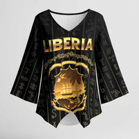 Personalized Liberia Vai Syllabary Vertical Pattern Kimono Sleeve Blouse - Wonder Print Shop