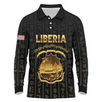 Personalized Liberia Vai Syllabary Vertical Pattern Long Sleeve Polo Shirt - Wonder Print Shop