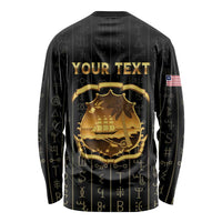 Personalized Liberia Vai Syllabary Vertical Pattern Long Sleeve Shirt - Wonder Print Shop