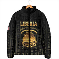 Personalized Liberia Vai Syllabary Vertical Pattern Padded Jacket - Wonder Print Shop