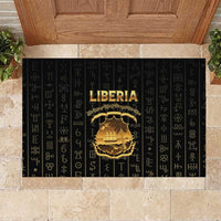 Liberia Vai Syllabary Vertical Pattern Rubber Doormat - Wonder Print Shop