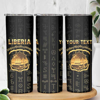 Personalized Liberia Vai Syllabary Vertical Pattern Skinny Tumbler - Wonder Print Shop