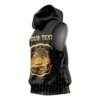 Personalized Liberia Vai Syllabary Vertical Pattern Sleeveless Hoodie - Wonder Print Shop