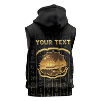 Personalized Liberia Vai Syllabary Vertical Pattern Sleeveless Zip Hoodie - Wonder Print Shop
