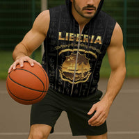 Personalized Liberia Vai Syllabary Vertical Pattern Sleeveless Zip Hoodie - Wonder Print Shop