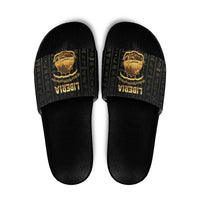 Liberia Vai Syllabary Vertical Pattern Slide Sandals - Wonder Print Shop