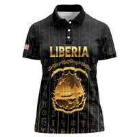 Personalized Liberia Vai Syllabary Vertical Pattern Women Polo Shirt - Wonder Print Shop