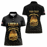 Personalized Liberia Vai Syllabary Vertical Pattern Women Polo Shirt - Wonder Print Shop