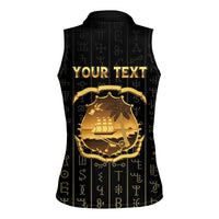 Personalized Liberia Vai Syllabary Vertical Pattern Women Sleeveless Polo Shirt - Wonder Print Shop