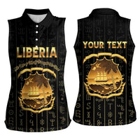 Personalized Liberia Vai Syllabary Vertical Pattern Women Sleeveless Polo Shirt - Wonder Print Shop