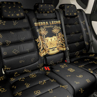 Sierra Leone Vai Syllabary Heritage Back Car Seat Cover National Emblem Golden Style - Wonder Print Shop
